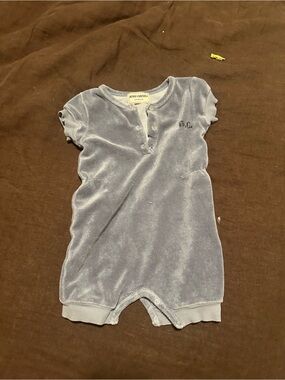 Bobo Choses Light Blue Velvet One-Piece